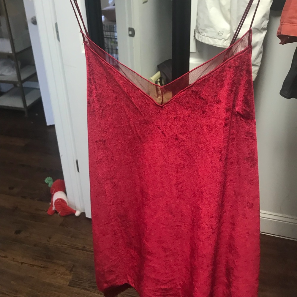 Red velvet tank